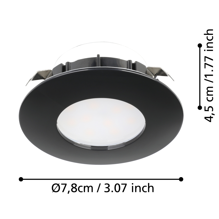 Eglo - SET 3x LED kupatilska ugradna svetla PINEDA LED/4,9W/230V IP44