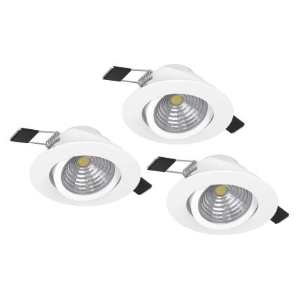 Eglo - KOMPLET 3xLED prigušiva svetiljka 3xLED/6W/230V bela