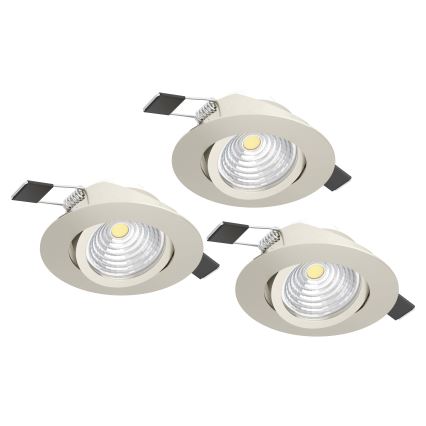 Eglo - KOMPLET 3xLED prigušiva svetiljka 3xLED/6W/230V matni hrom