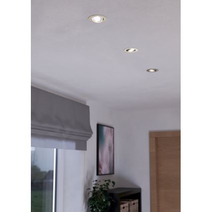 Eglo - KOMPLET 3xLED prigušiva svetiljka 3xLED/6W/230V matni hrom