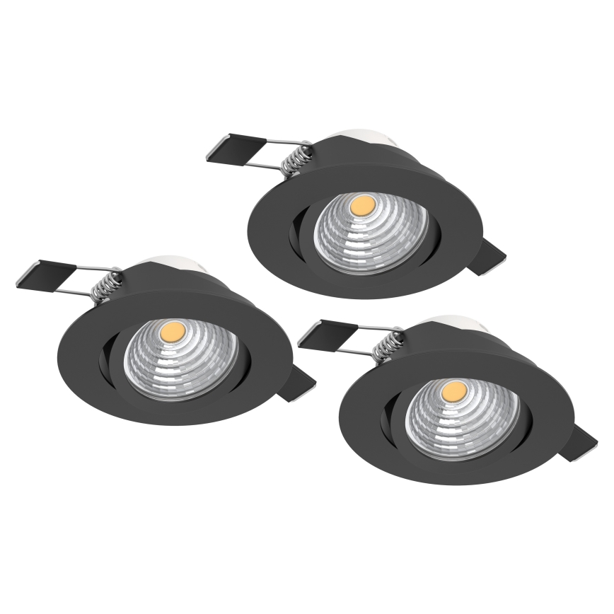Eglo - SET 3x LED prigušiva ugradne svetiljke SALICETO LED/6W/230V