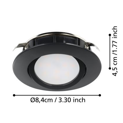 Eglo - LED prigušiva ugradna plafonska svetiljka LED/5,5W/230V