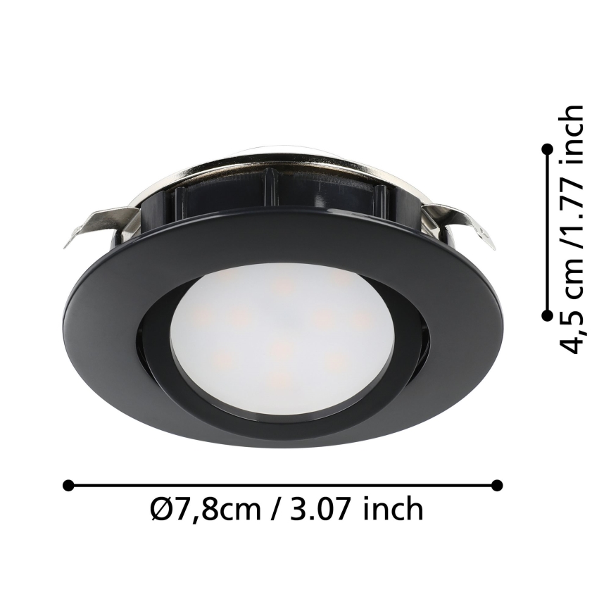 Eglo - KOMPLET 3x LED prigušiva ugradna plafonska svetiljka PINEDA LED/5,5W/230V