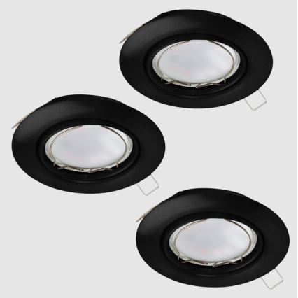 Eglo - Komplet od 3 LED ugradnih svetiljki PENETO 1xGU10/4,6W/230V