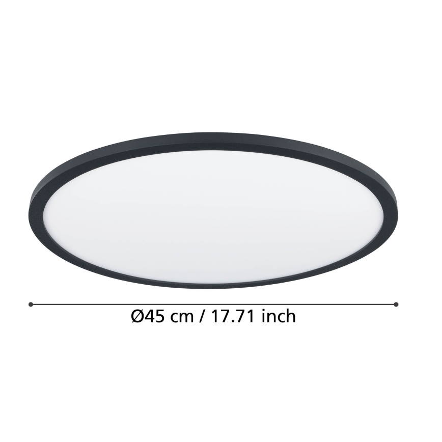 Eglo - LED prigušiva stropna svetiljka LED/33,5W/230V prečnik 45 cm crna