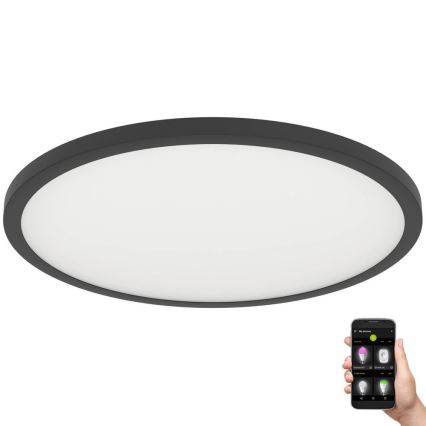 Eglo - LED prigušiva stropna svetiljka LED/41W/230V pr. 60 cm crna
