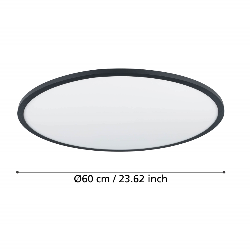 Eglo - LED prigušiva stropna svetiljka LED/41W/230V pr. 60 cm crna