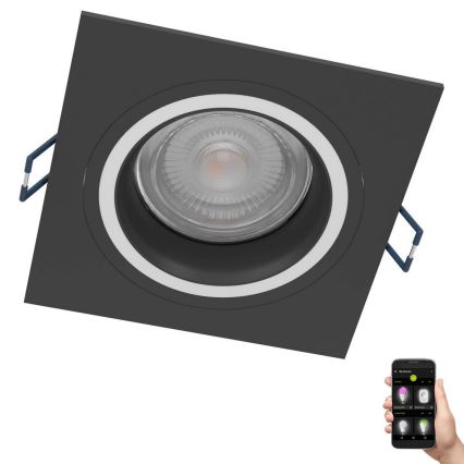 Eglo - LED RGBW prigušiva ugradna plafonska svetiljka LED/4,7W/230V crna