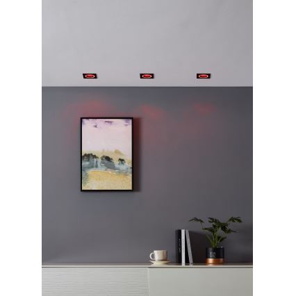 Eglo - LED RGBW prigušiva ugradna plafonska svetiljka LED/4,7W/230V crna