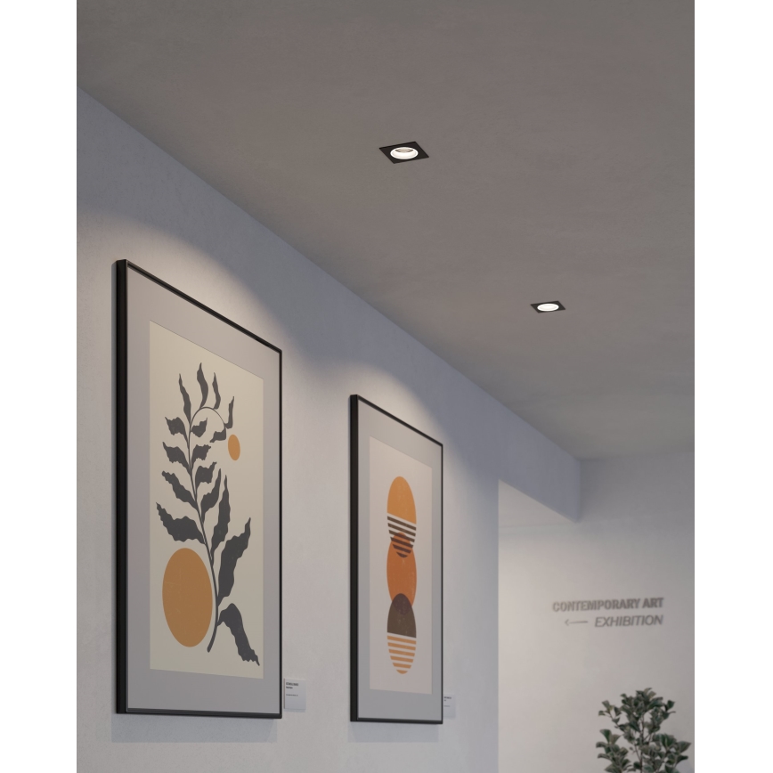 Eglo - LED RGBW prigušiva ugradna plafonska svetiljka LED/4,7W/230V crna