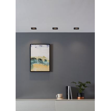 Eglo - LED RGBW prigušiva ugradna plafonska svetiljka LED/4,7W/230V crna