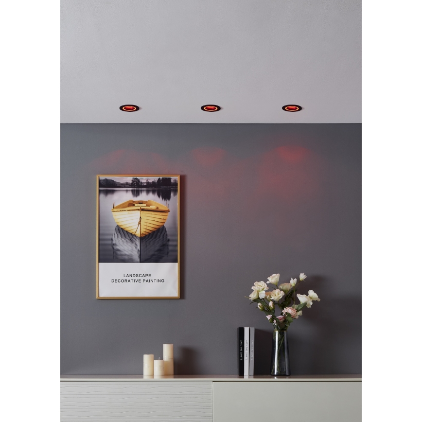 Eglo - LED RGBW prigušiva ugradna stropna svetiljka LED/4,7W/230V crna