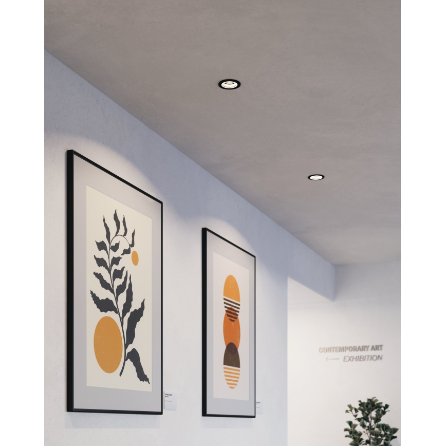 Eglo - LED RGBW prigušiva ugradna stropna svetiljka LED/4,7W/230V crna
