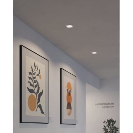 Eglo - LED RGBW prigušiva ugradna plafonska svetiljka LED/4,7W/230V bela