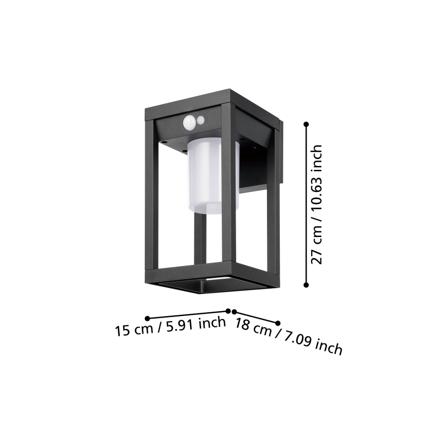 Eglo - LED solarno zidno svetlo sa senzorom LED/3,7W/3,7V 2000 mAh IP44