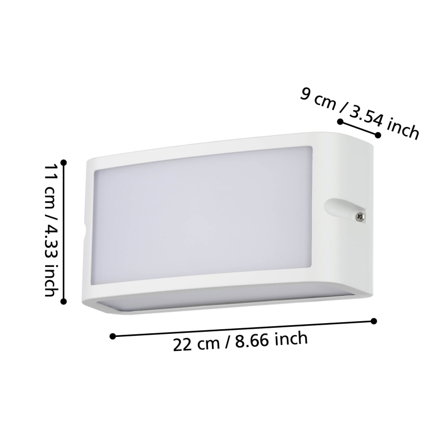 Eglo - LED spoljašnje zidno svetlo LED/10,5W/230V belo IP54