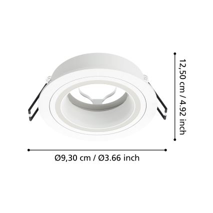 Eglo - Ugradna plafonska svetiljka 1xGU10/35W/230V bela