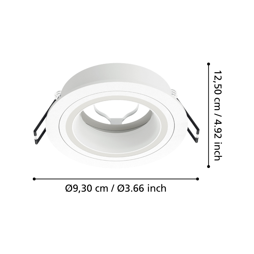 Eglo - Ugradna plafonska svetiljka 1xGU10/35W/230V bela