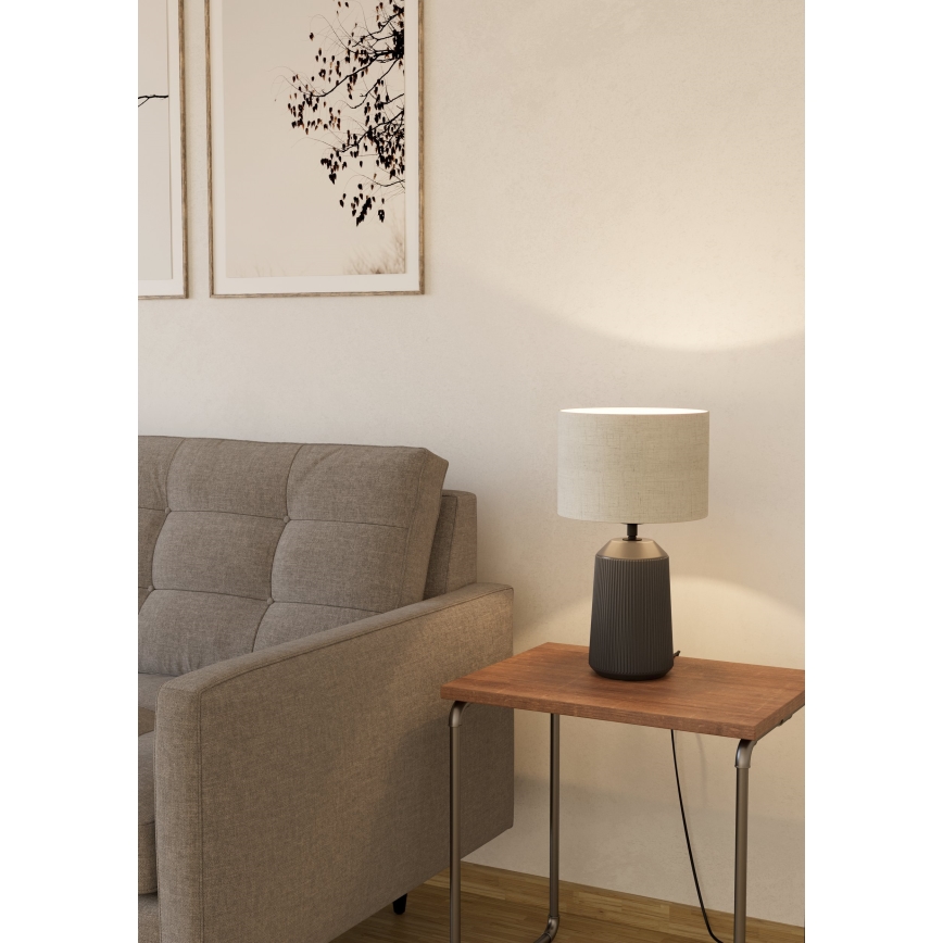 Eglo - Stona lampa 1xE27/40W/230V siva