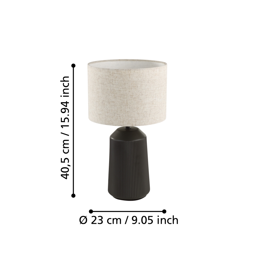 Eglo - Stona lampa 1xE27/40W/230V siva