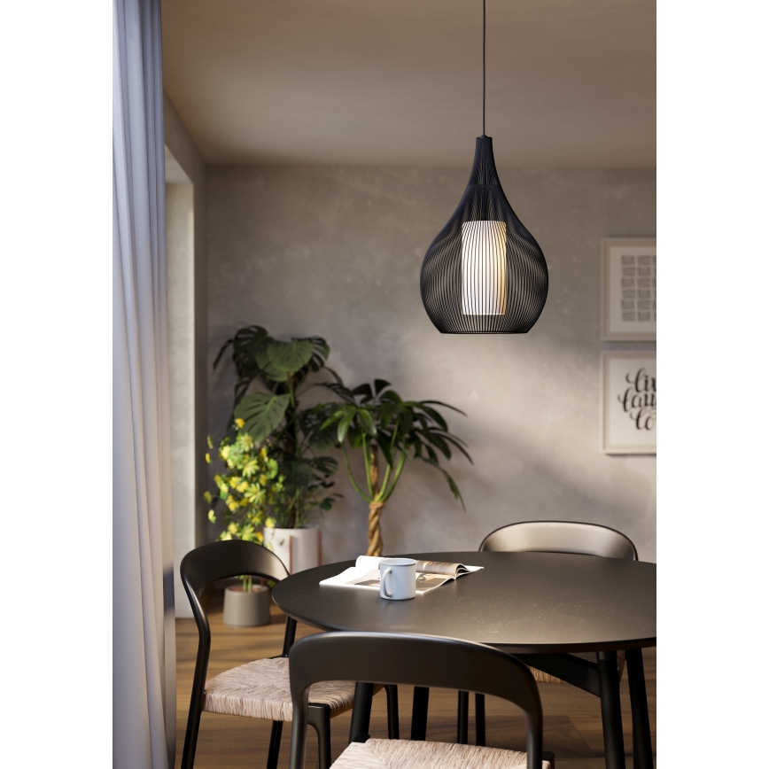 Eglo - Luster na sajli 1xE27/40W/230V, crne boje
