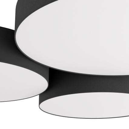 Eglo - LED RGBW prigušiva stropna svetiljka 3xLED/7,5W/230V 2700-6500K crna