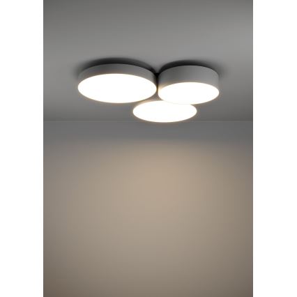 Eglo - LED RGBW Prigušiva plafonska svetiljka 3xLED/7,5W/230V 2700-6500K siva