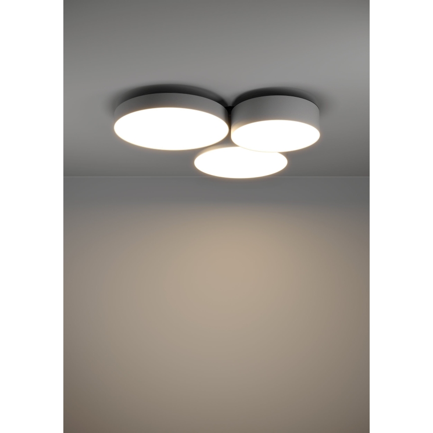 Eglo - LED RGBW Prigušiva plafonska svetiljka 3xLED/7,5W/230V 2700-6500K siva