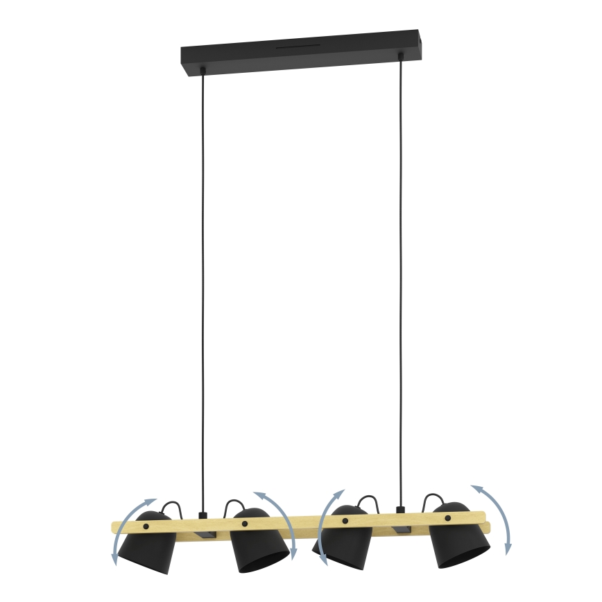 Eglo - LED RGBW prigušiva luster na sajli 4xLED/3,7W/230V 2700-6500K