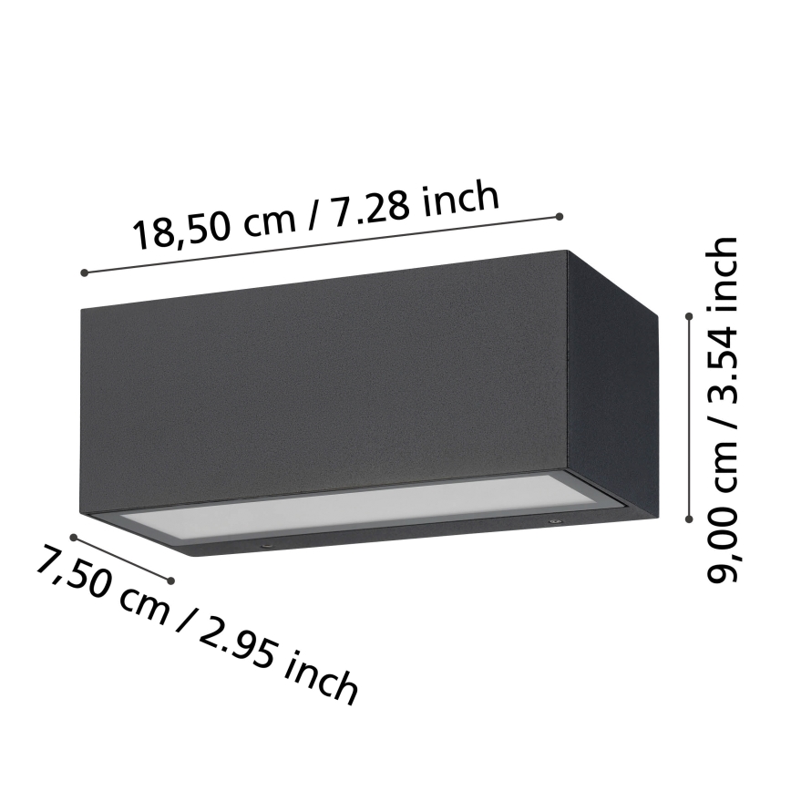 Eglo - LED spoljašnje zidno svetlo 2xLED/5W/230V IP65