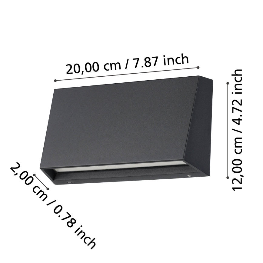 Eglo - LED Spoljašnja zidna svetiljka LED/9,5W/230V IP65