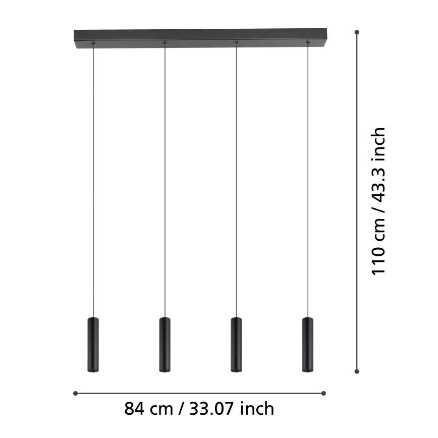 Eglo - LED prigušiva luster na sajli 4xLED/5,4W/230V