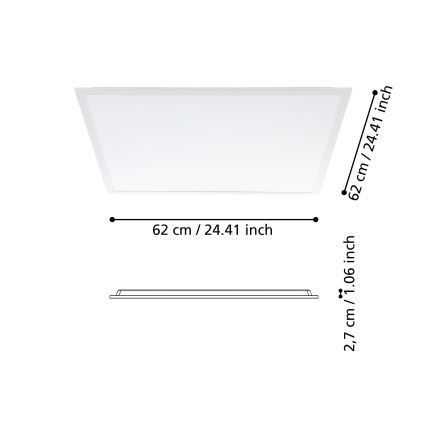 Eglo - LED panel za površinsku montažu LED/33W/230V 62x62 cm