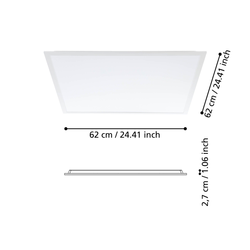 Eglo - LED panel za površinsku montažu LED/33W/230V 62x62 cm