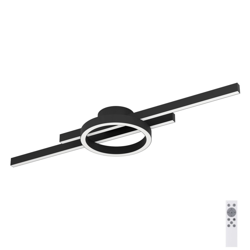 Eglo - LED RGBW prigušiva stropna svetiljka LED/23,5W/230V 2700-6500K crna + daljinski upravljač