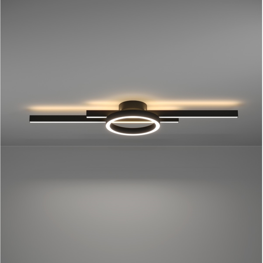 Eglo - LED RGBW prigušiva stropna svetiljka LED/23,5W/230V 2700-6500K crna + daljinski upravljač