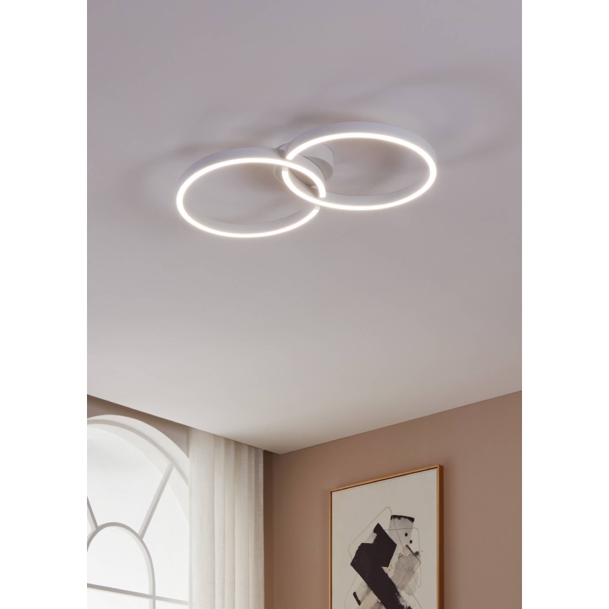 Eglo 900954 - LED RGBW prigušiva plafonska lampa LED/19,5W/230V 2700-6500K bela + daljinski upravljač