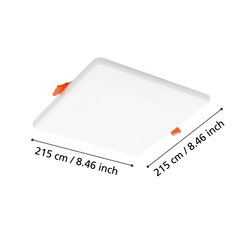 Eglo - LED kupatilsko ugradno plafonsko svetlo LED/18W/230V 21,5x21,5 cm IP65