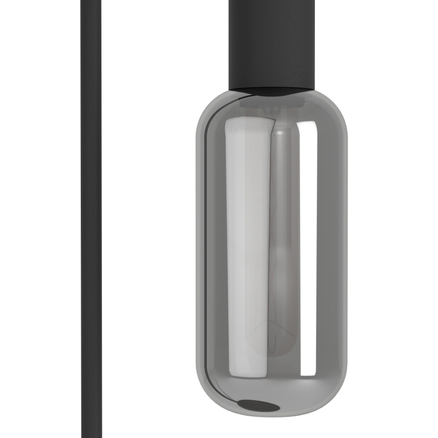 Eglo - Podna lampa 1xE27/4W/230V crna/zadimljena