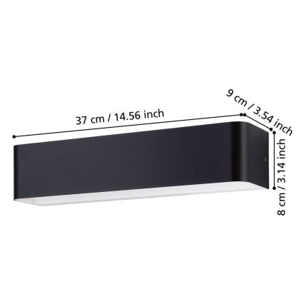 Eglo - LED zidno svetlo LED/12W/230V 3000K crno