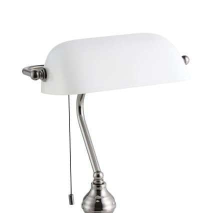 Eglo - Stona lampa 1xE27/60W/230V bela/sjajni hrom