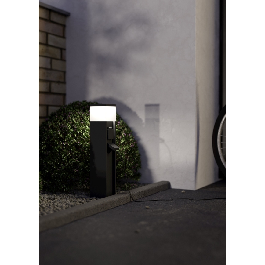 Eglo - Spoljašnja lampa sa 2 utičnice 1xE27/25W/230V IP54 antracit