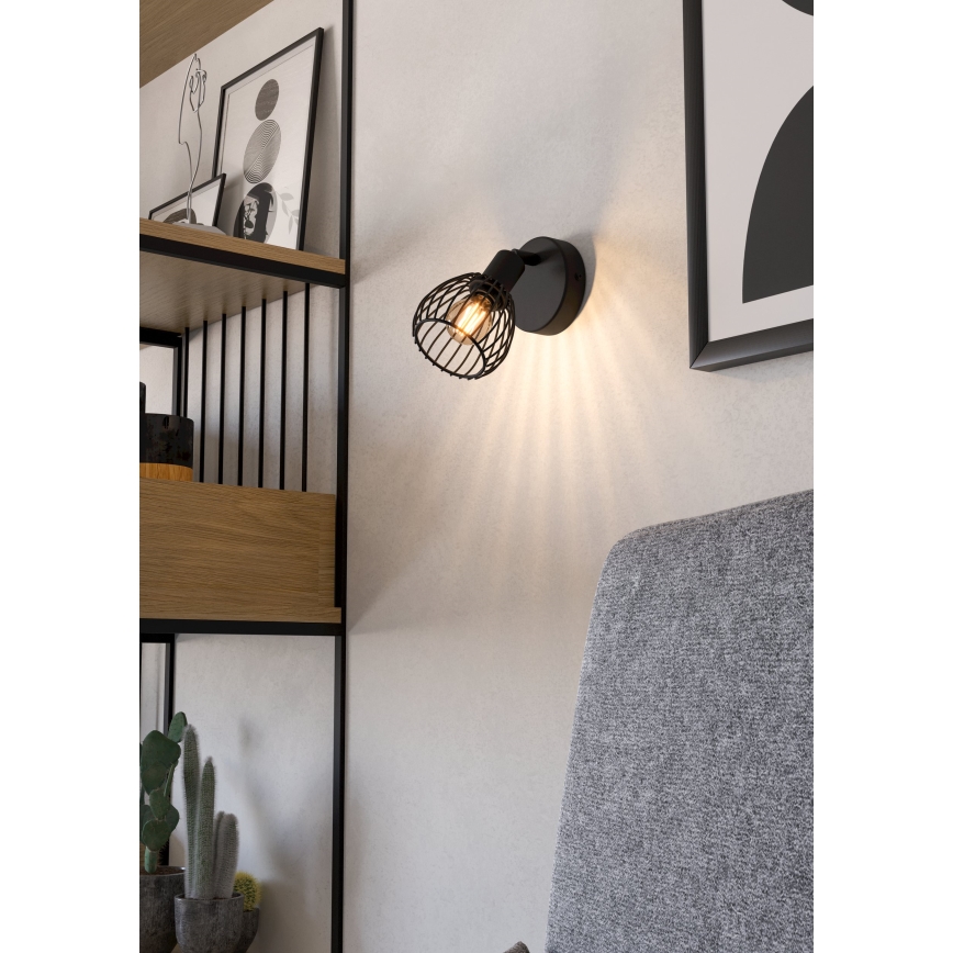 Eglo - Zidna svetiljka 1xE14/40W/230V crna