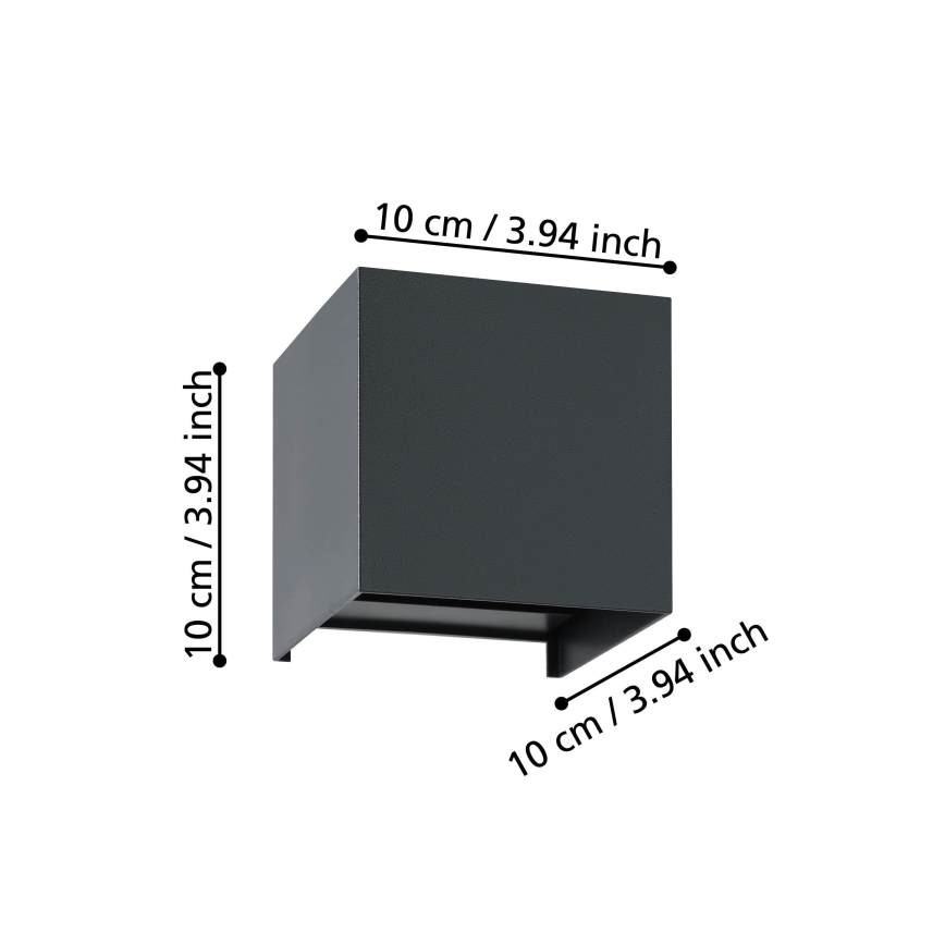 Eglo - LED zidno svetlo 2xLED/1,5W/230V 3000K crna