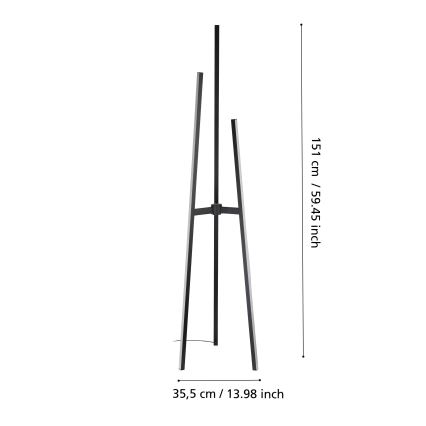 Eglo - LED podna lampa LED/30W/230V crna