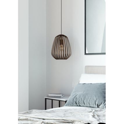 Eglo - Luster na sajli 1xE27/40W/230V bronzana