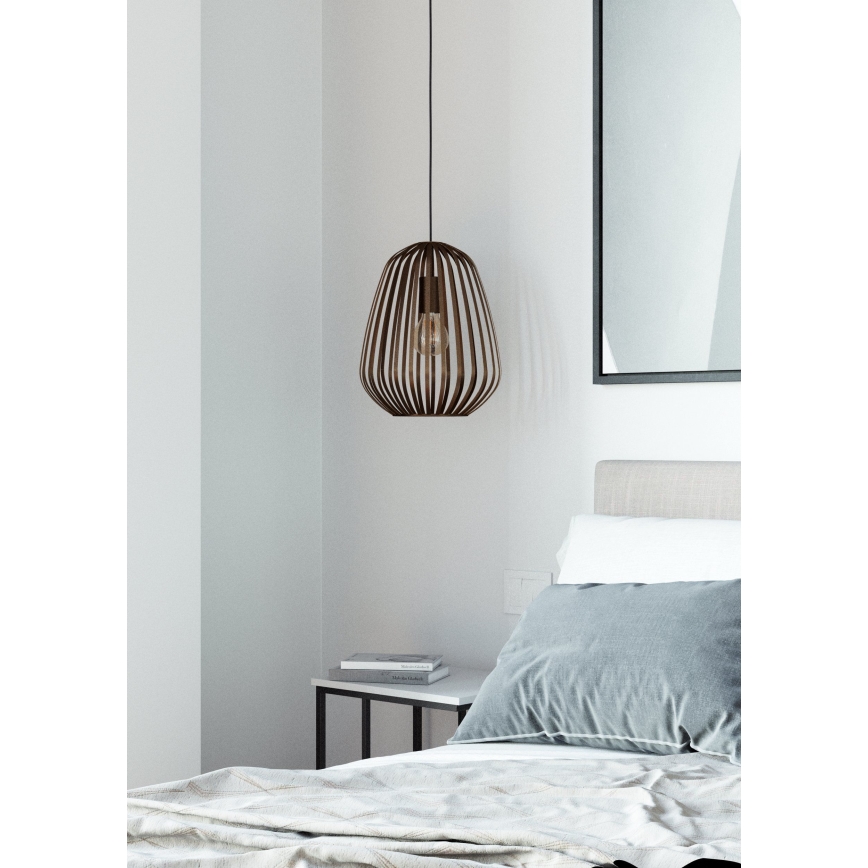Eglo - Luster na sajli 1xE27/40W/230V bronzana