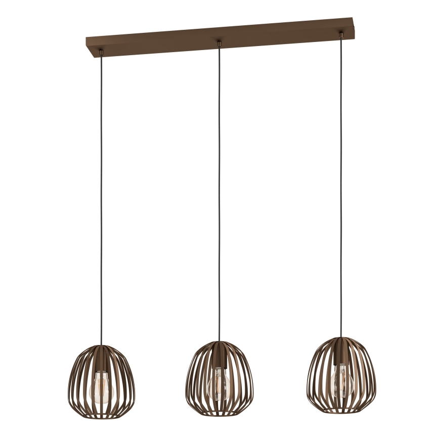 Eglo - Luster na sajli 3xE27/40W/230V bronzan