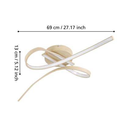 Eglo - LED plafonsko svetlo LED/20,5W/230V braon