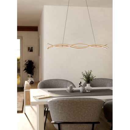 Eglo - LED luster na sajli LED/35W/230V bež